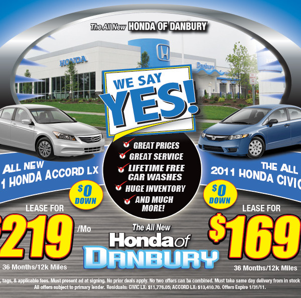Honda of Danbury web ad